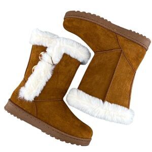 Women’s Cozy Abigail Faux-Fur Winter Boots Size 8